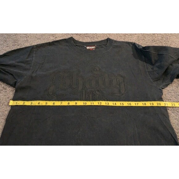 Vintage Y2K Shady LTD EMINEM Blackout Logo T-Shirt Men's Medium - Picture 8 of 9